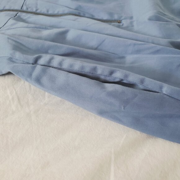 FRENCH CONNECTION- Cerulean Frost Blue Tiffany Strapless Pleated Pocket … - Picture 7 of 10